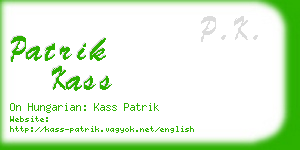 patrik kass business card